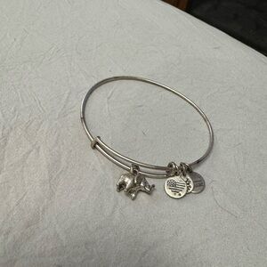 Alex and Ani Silver Charm Bangle